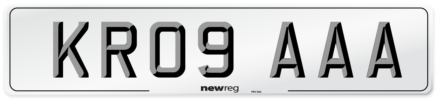 KR09 AAA Number Plate from New Reg